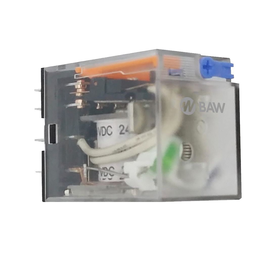 Relé extraíble 4 CO. 5A. I/O manual y LED. Bob. 24Vcc.